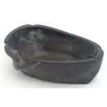 Ethnographic / Native / Tribal: A carved kitchen pounding bowl / food preparation bowl of ovoid