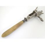 A silver plate Gigot ham / lamb bone holder. Approx. 8" long.