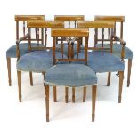 A set of six early 20thC mahogany Regency style dining chairs,
