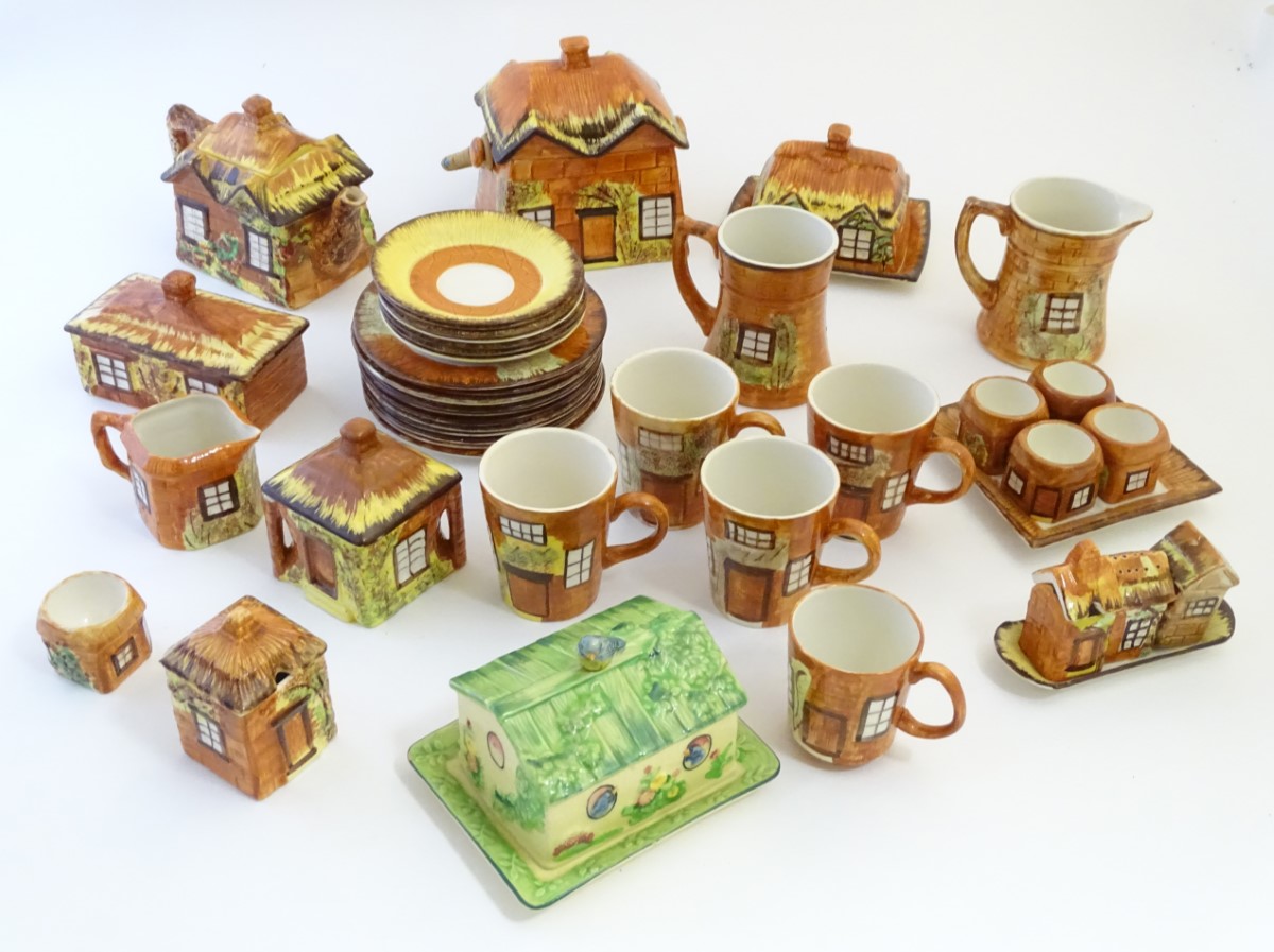 A quantity of Price Kensington Cottage Wares to include a teapot, a lidded sugar bowl, a milk jug,