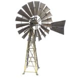 A 20thC American brass articulated model / salesman's sample of an Aermotor windmill with a ladder