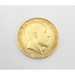 Coin : A King Edward VII 1902 gold half sovereign,