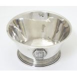 An Art Deco Commemorative bowl hallmarked Birmingham 1934 maker Barker Brothers Silver Ltd.