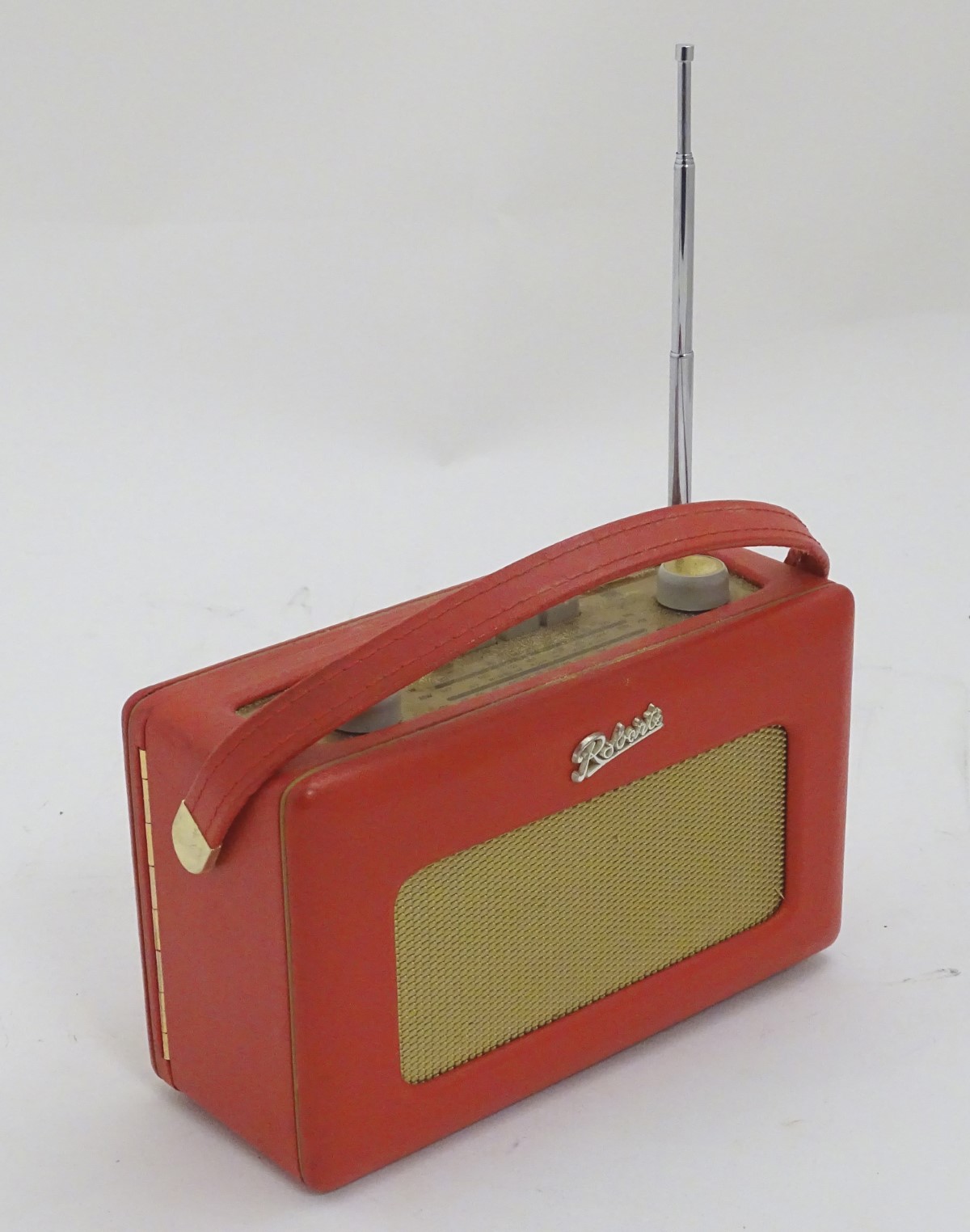 A late 20thC Roberts R250 portable radio, with red vinyl covering, - Image 4 of 9