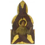 XIX, Ecclesiastical School, Oil on copper mounted on shaped wooden panel,