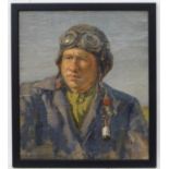 Ivan Nikolayevich Shulga, (1889-1956), Ukrainian / Russian School, Oil on canvas, 'The Pilot',