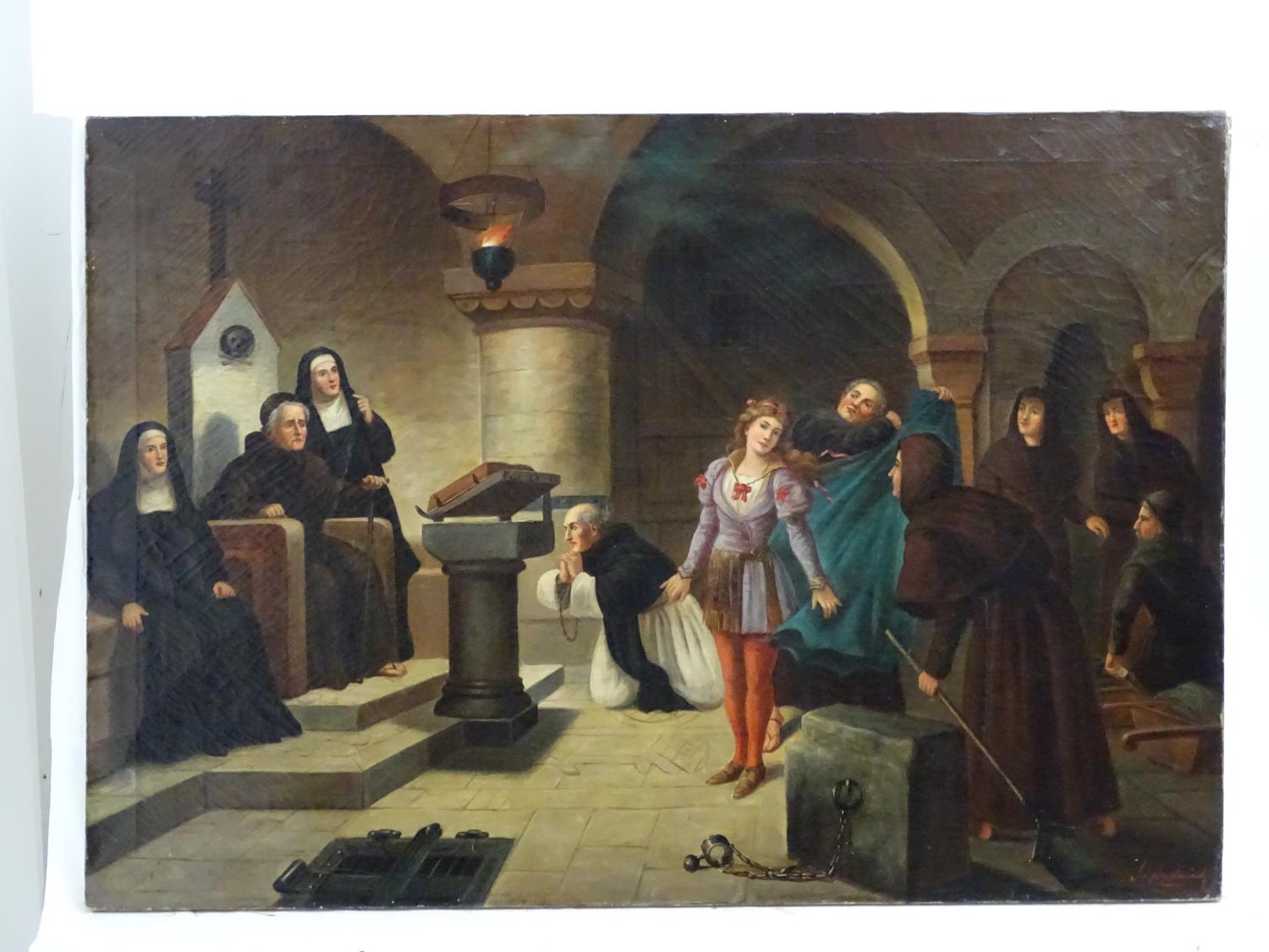 Jack Leigh Wardleworth (1863-1925), Oil on canvas, The Inquisition, - Image 3 of 5