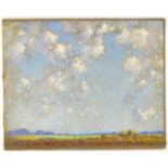 Manner of Claude Monet (1840-1926), XX, Pastel, A landscape scene with distant haystacks. Approx.
