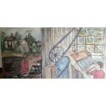 Patricia Yarborough Reed, XX, American School, Mural, Box & Label Machine,