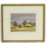 Walter Goldsmith, XX, Watercolour, A farm with hayricks, Signed and dated 1926 lower right.