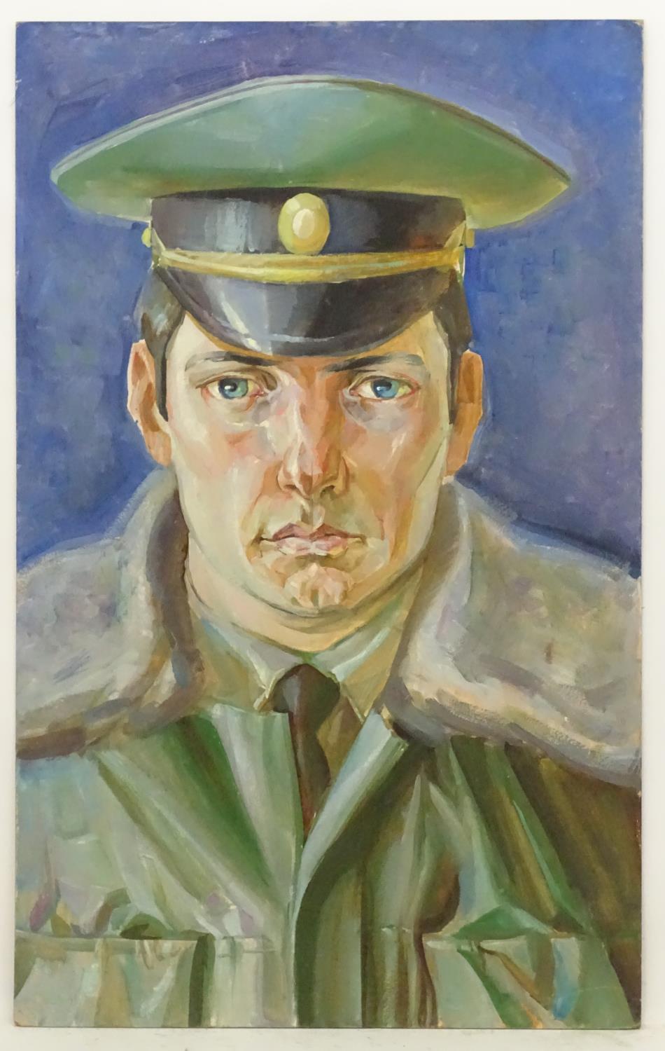 Vladimir Nikolayevich Verbitsky, 1982, Ukrainian / Russian School, Oil on board, 'Policeman', - Image 2 of 4