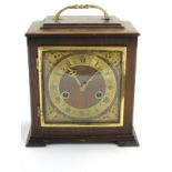 Smiths Enfield Bracket Clock : a mid 20 th C walnut cased 8 day pendulum clock striking on a