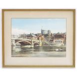 Michael Vicary, XX, English School, Watercolour, Windsor Bridge & Castle, Signed lower left. Approx.