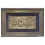 A copper electrotype plaque after the painting by Alejandro Wagner, Chariot Race at Roman Games,