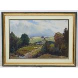 A. Brown, XX, English School, Oil on board, Sheep in the Dales, Signed and dated 1943 lower right.