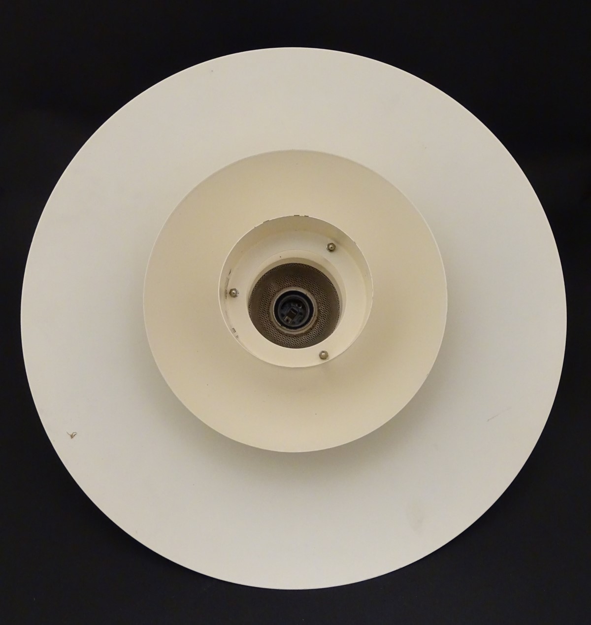 A Scandinavian vintage retro pendant light, model Korfu. Approx. 8" high x 19" diameter. Please Note - Image 7 of 7