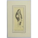Dorothy Carleton Smyth (1880-1933), Monochrome print, 'Comala the Maid of the Bow' Facsimile