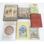 Books: A quantity of assorted books on the subject of tapestry, art of illumination & watch-