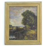 Mead, After John Constable (1776?1837), Oil on canvas, The Lock, Depicting a rural scene on the