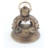 A large 19thC yellow metal fob seal with inset carnelian cabochon with carved Marquess' armorial.