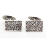 Norwegian silver cufflinks with celtic style design, based on an archaeological find from 850 AD.