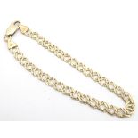 A 9ct gold bracelet approx 7" long ( approx 5g) Please Note - we do not make reference to the