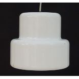 A vintage retro pendant light of stepped form. Approx. 7 1/4" high. Please Note - we do not make