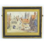 Fred W. Morgan, XIX-XX, Watercolour, Gloucester, near St. Peter's Abbey, Signed lower left and