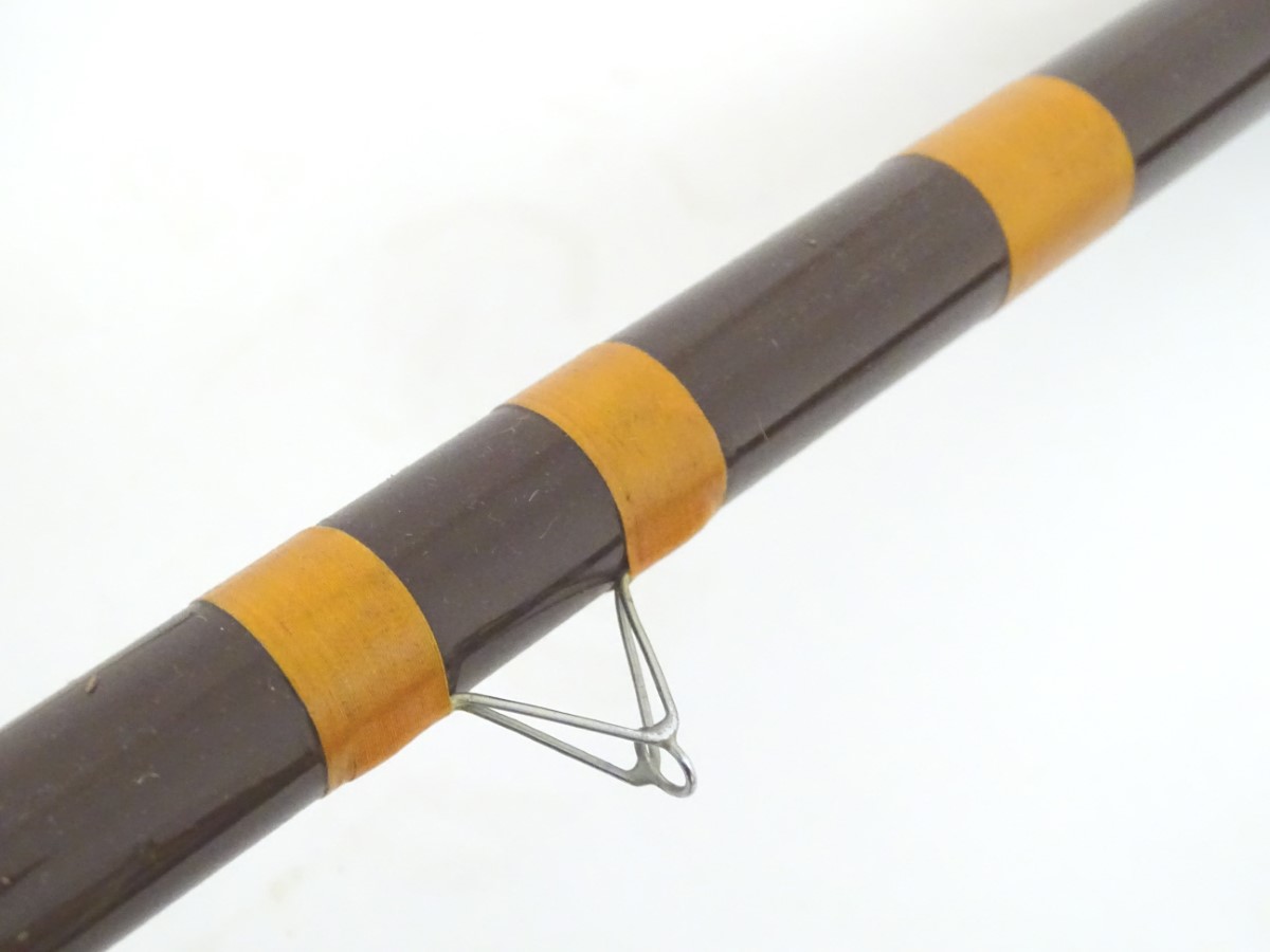 Fishing: a mid-20thC House of Hardy 13' 396cm 'Matchmaker' fishing rod, 3-piece, in cloth case - Image 9 of 12