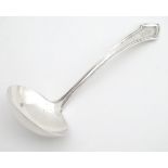 An American Sterling silver saucer ladle by Harris and Shafer 6" long Please Note - we do not make