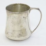 A silver mug hallmarked Birmingham 1925 maker Josiah William & Co ( David Landsborough Fullerton) 3"