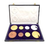 A cased memorial set of medallion coins to commemorate the death of Sir Winston Churchill,