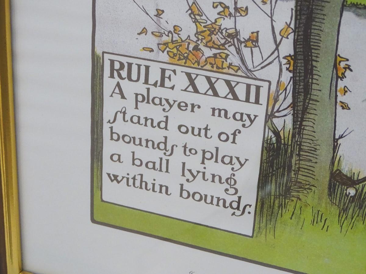 After Chas Crombie (1880-1967), English School, Humorous cartoon chromolithographs x2, The Rules - Image 16 of 21