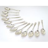 A set of 12 silver Hanoverian pattern grapefruit spoons hallmarked Sheffield 1964 maker Roberts &