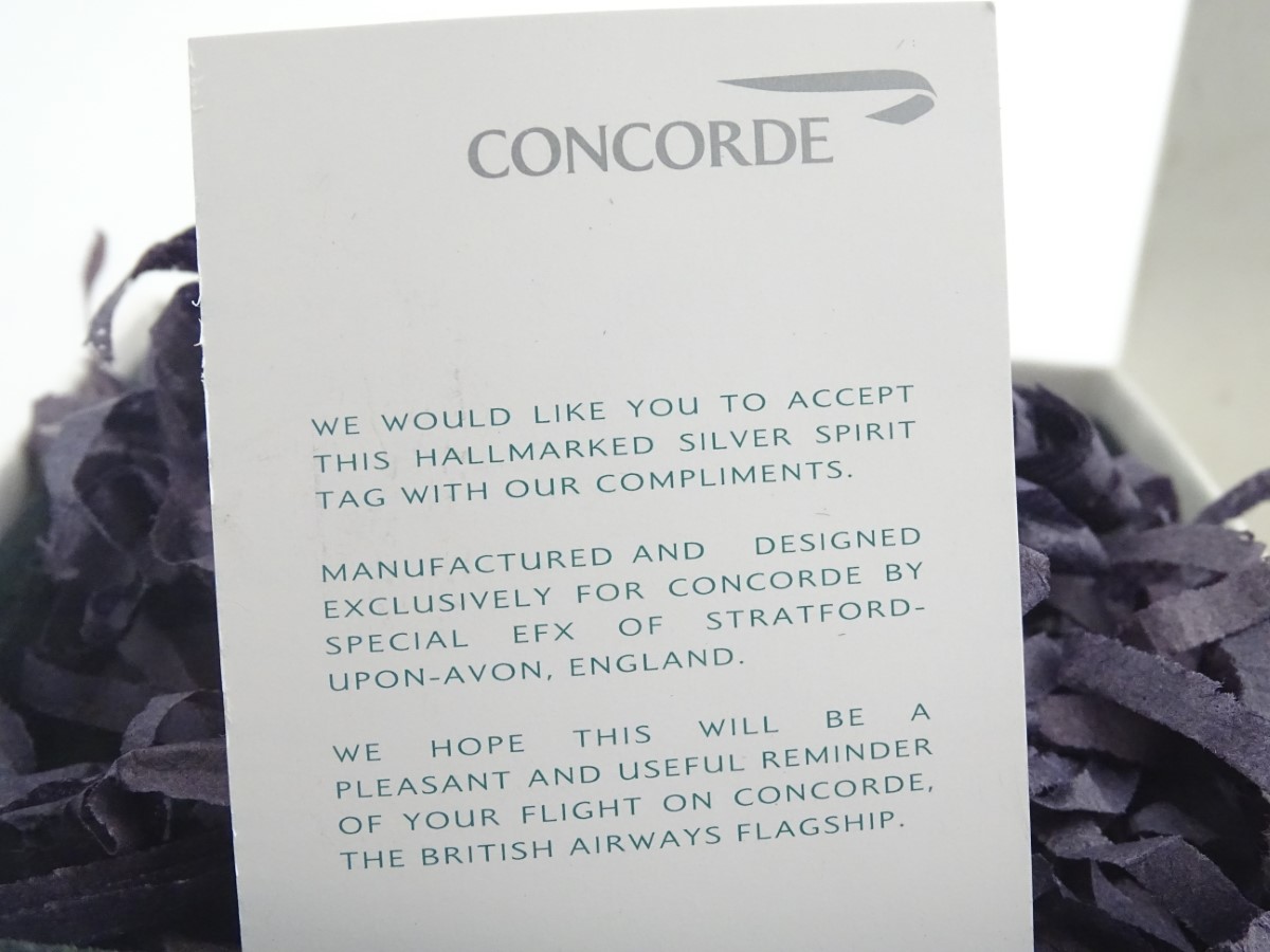 Concorde Memorabilia : A silver wine / decanter label / bottle ticked . Engraved ' Port' - Image 4 of 6