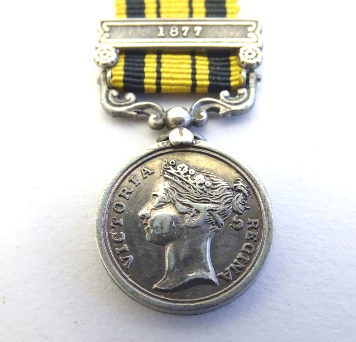 Militaria: a Victorian miniature South Africa Medal, with 1877 bar, 2" long (including ribbon.) - Image 6 of 8