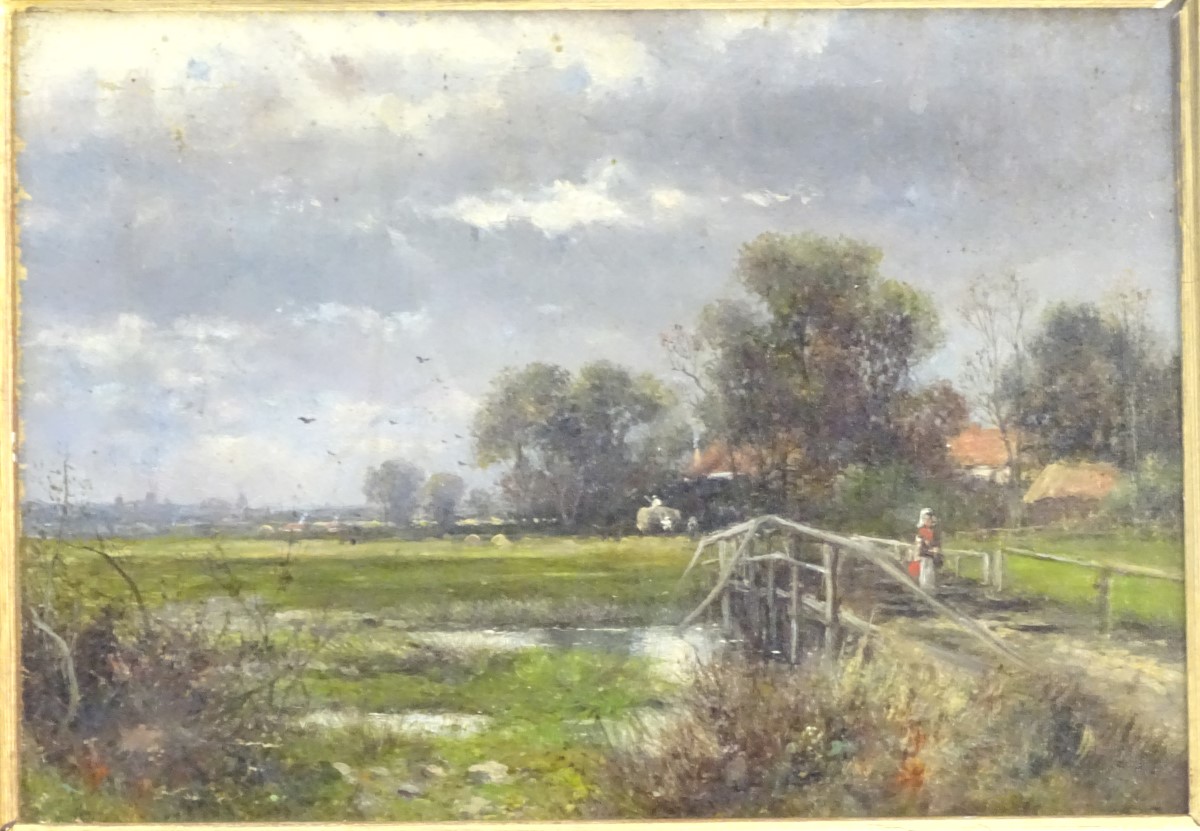 Abraham Hulk, Junior, (1851-1922), English School, Oil on canvas laid on board, A landscape scene - Image 7 of 9