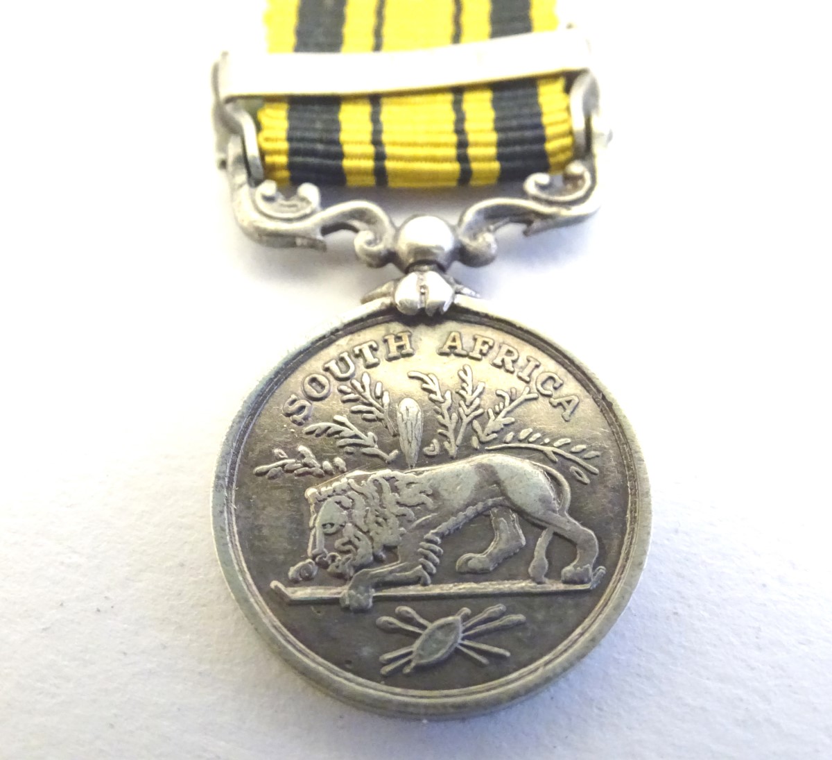 Militaria: a Victorian miniature South Africa Medal, with 1877 bar, 2" long (including ribbon.) - Image 7 of 8