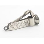 A silver cheroot cutter Hallmarked Birmingham c.1908 maker William Hair Haseler. 1 1/2" long