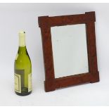 A late 19thC Kent parquetry framed Mirror 14" x 11 2/3" Please Note - we do not make reference to