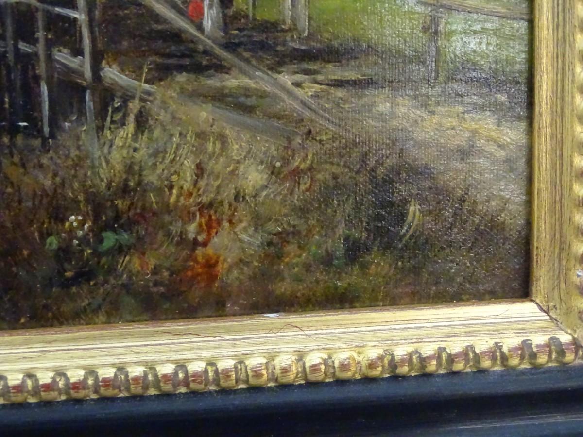 Abraham Hulk, Junior, (1851-1922), English School, Oil on canvas laid on board, A landscape scene - Image 8 of 9