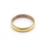 A 22ct gold wedding band / ring. Ring size approx. N (approx. 4g) Please Note - we do not make