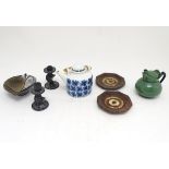A quantity of assorted ceramics to include a Scandinavian teapot with blue and white floral