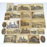 A large quantity of Osborne Ivorex plaques with moulded relief depictions of buildings, ships