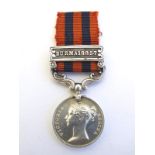 Militaria: a Victorian miniature Indian General Service Medal, with Burma 1885-7 bar and swivel