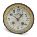 A 8 day clock movement, marked 'Society Clusienne S.C.A.P.H Cluses'. 4 1/2" dial. Please Note - we