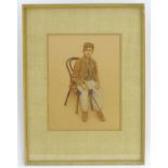 XX, Indian School, Watercolour, A portrait of a young Indian prince wearing a turban, seated on a