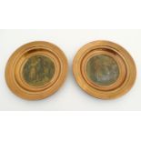 Two 20thC copper wall plates by Linton, depicting art prints from the Cries of London series, to