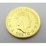 A 2016 gold Britannia 1/4 oz coin. Approx. weight 7.84g Please Note - we do not make reference to