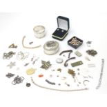 Assorted items including chains, watch movement etc Please Note - we do not make reference to the